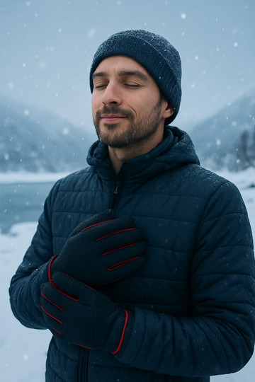 ORO LINE - Winter Gloves Touch Screen  Sliding Waterproof Sports Gloves With Fleece